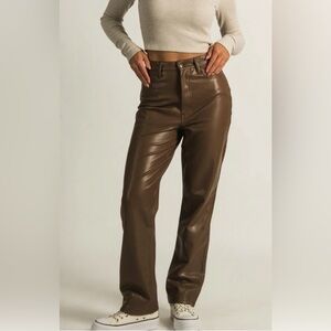 Harlow Vegan Leather Pants 🤎